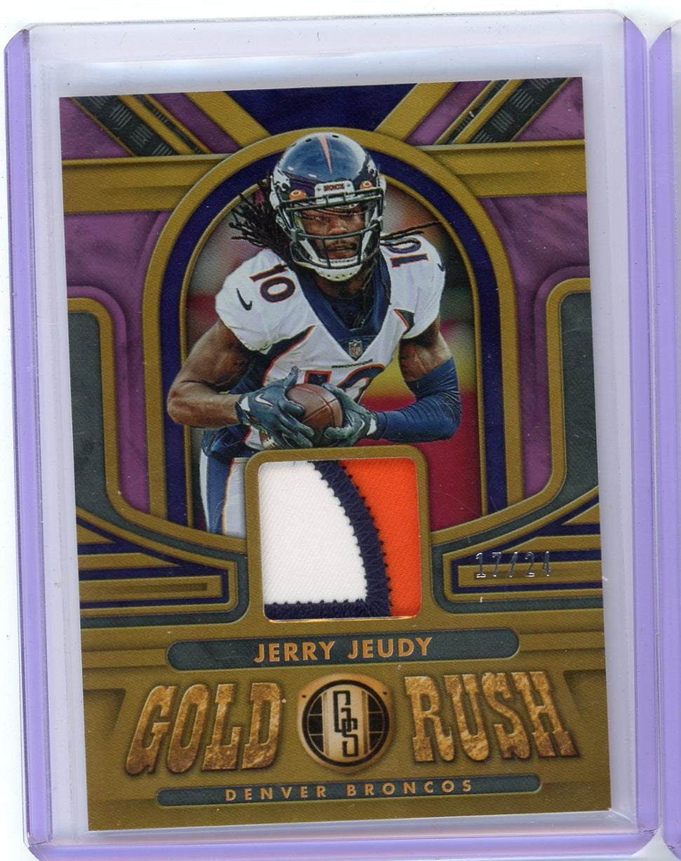 Jerry Jeudy 2023 Panini Gold Standard Gold Rush Patch #'d 17/24