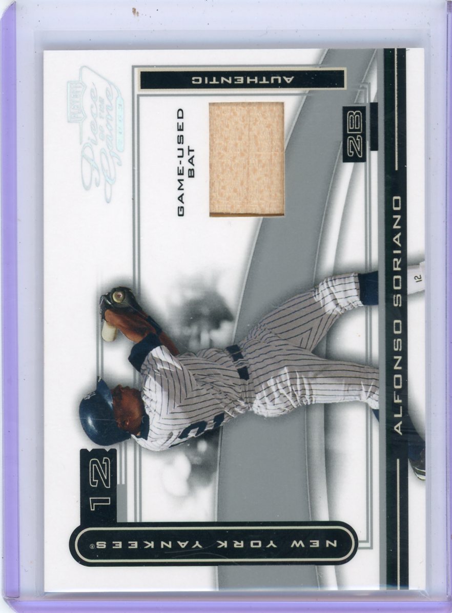 Alfonso Soriano 2003 Playoff Prime Cuts Bat Relic #'d 35/75