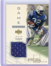 Edgerrin James 2001 Upper Deck Pros & Prospects game-used jersey relic