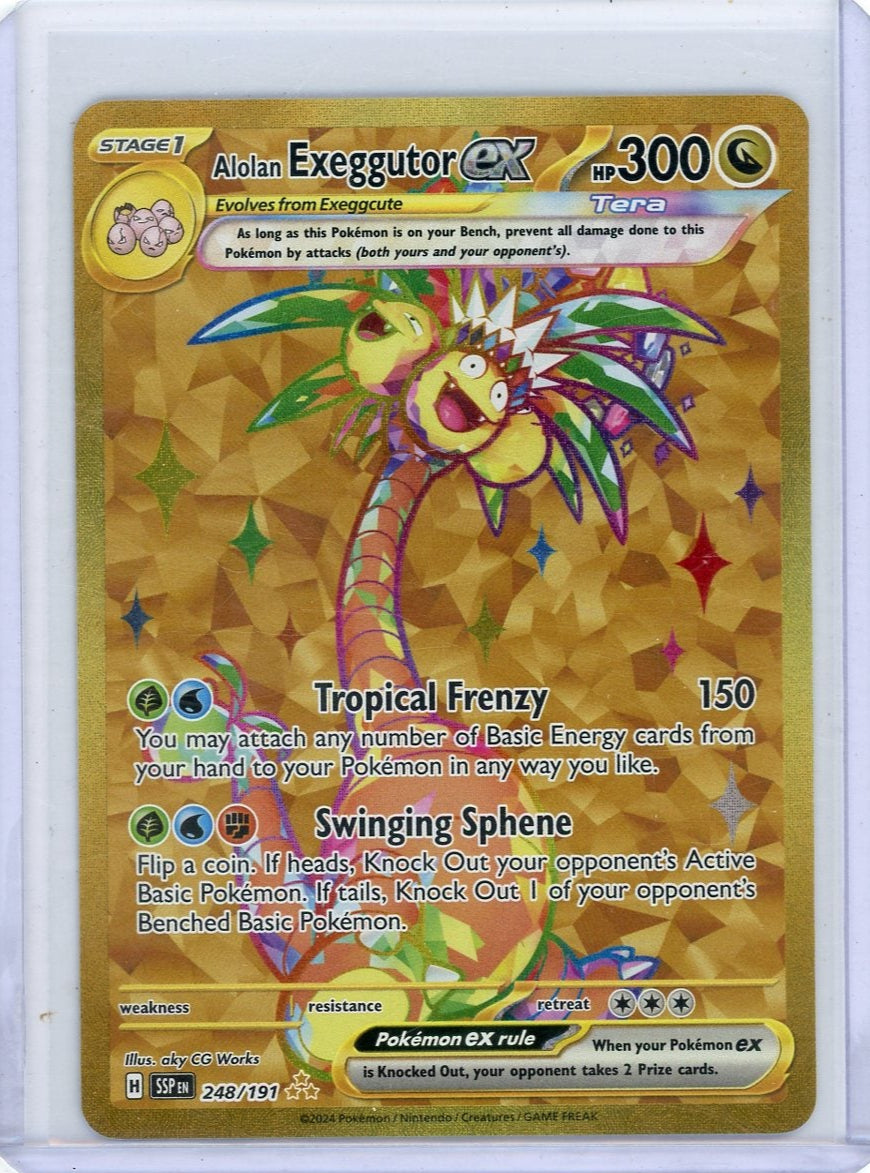 Alolan Exeggutor ex Pokémon Surging Sparks Gold Hyper-Rare #248/191