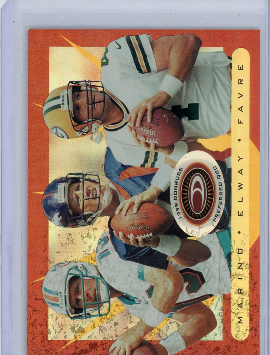 Marino Elway Favre 1999 Donruss Preferred QBC Power #'d 483/500