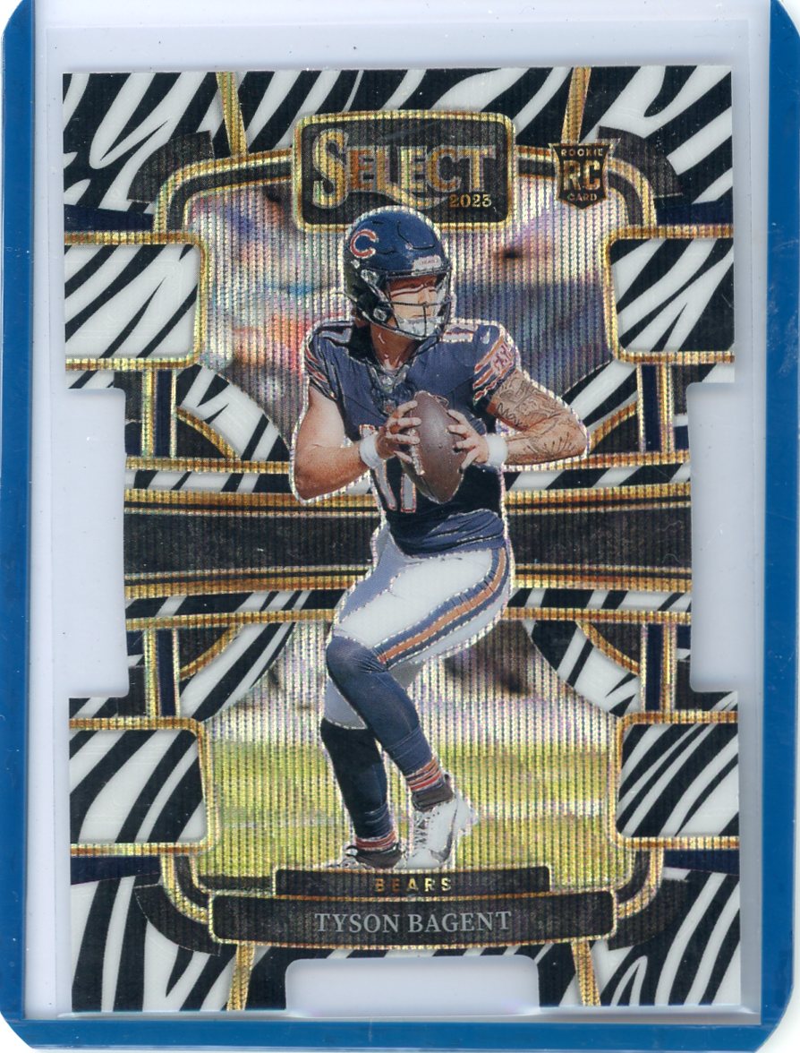 Tyson Bagent 2023 Panini Select Concourse Rookie Zebra Die-Cut SSP