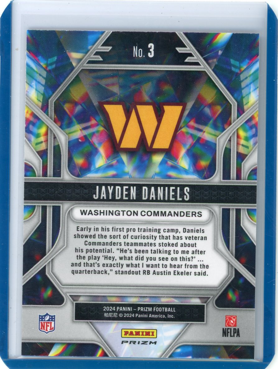 Jayden Daniels 2024 Panini Prizm Prizmatic Green Rookie