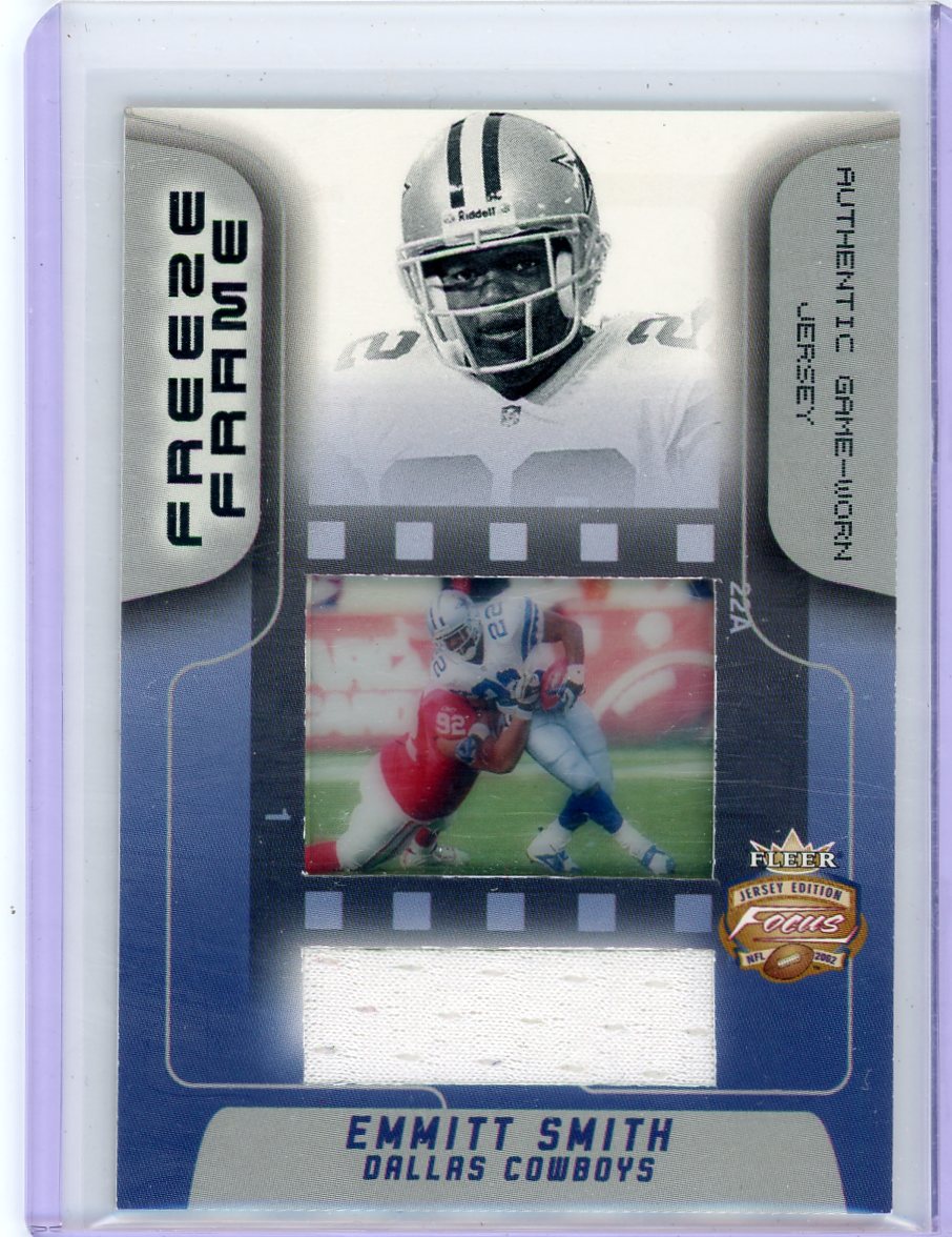 Emmitt Smith 2002 Fleer Freeze Frame jersey relic