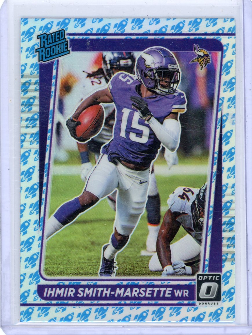 Ihmir Smith-Marsette 2021 Panini Donruss Optic rocket ship emoji prizm rookie card SP