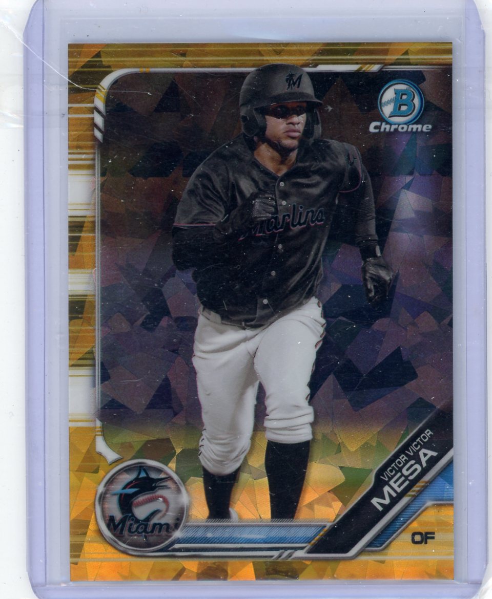 Victor Victor Mesa 2019 Bowman Draft Chrome Sapphire gold #'d 01/15