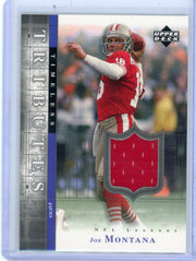 Joe Montana 2001 Upper Deck Tributes game-used jersey relic