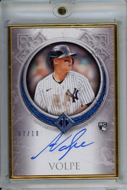 Anthony Volpe 2023 Topps Transcendent Rookie Autograph Gold Framed #'d 07/10
