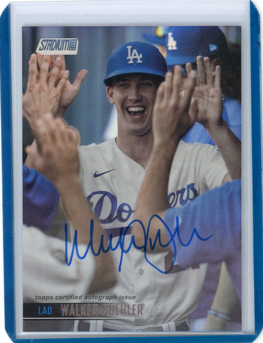Walker Buehler 2021 Topps Stadium Club Rainbow Foil Autograph #'d 09/10