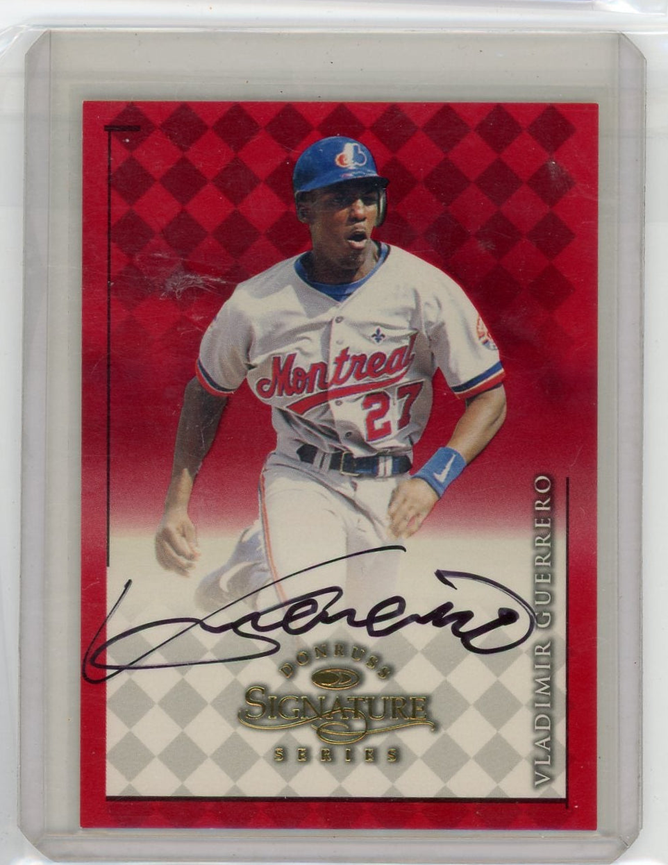 Vladimir Guerrero 1998 Donruss Signature Series autograph red