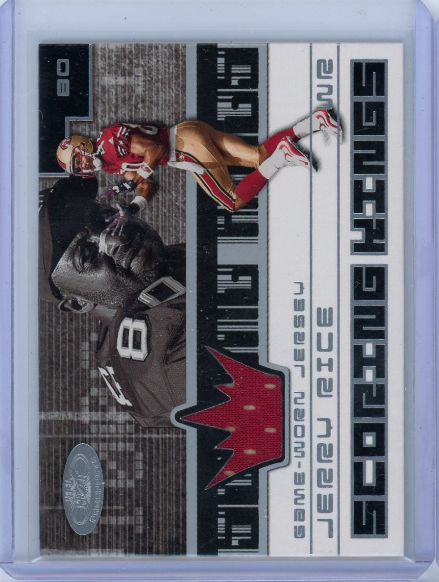 Jerry Rice 2001 Fleer Scoring Kings game-used jersey relic