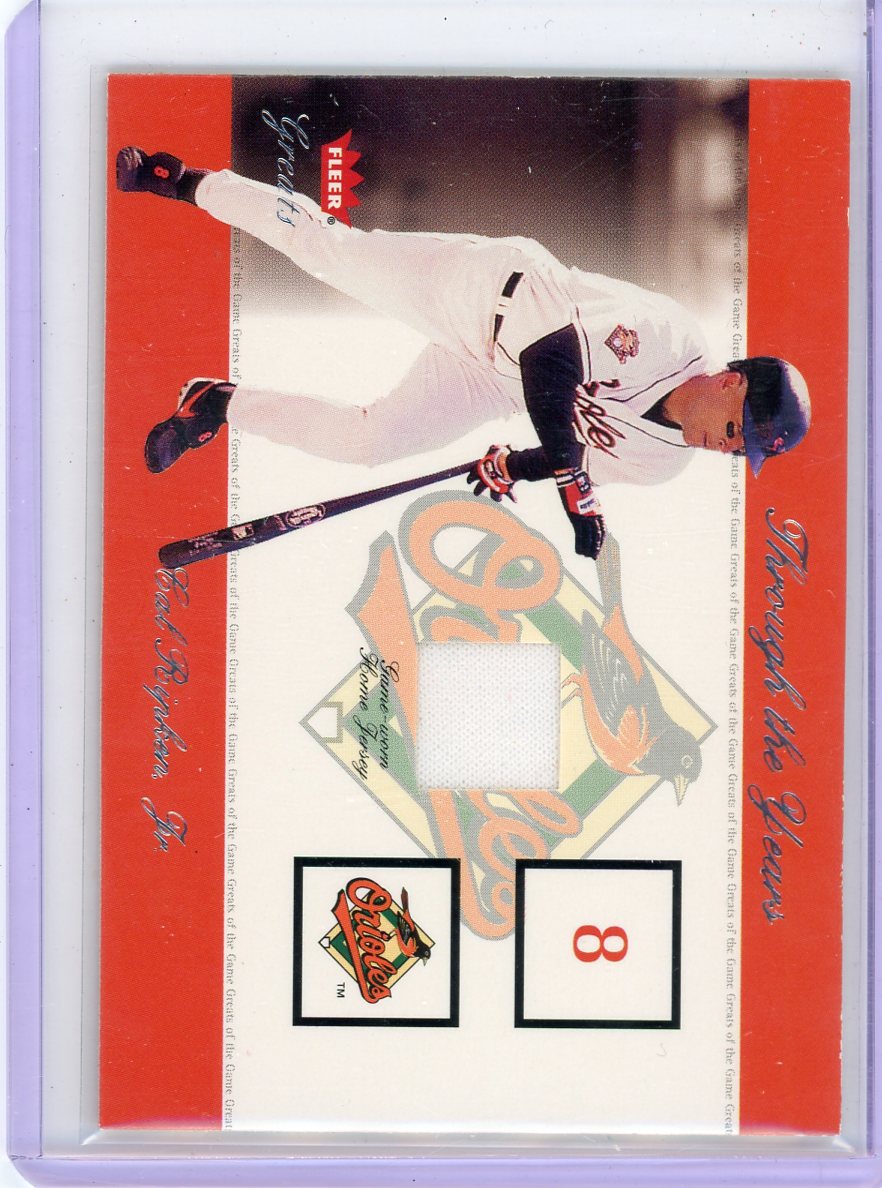 Cal Ripken Jr. 2002 Fleer Greats Through the Years game-used jersey relic