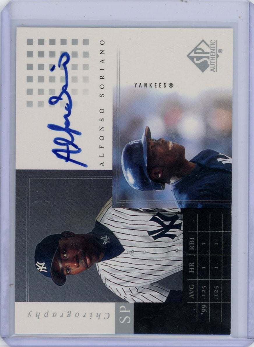 Alfonso Soriano 2000 Upper Deck SP Authentic Chirography autograph