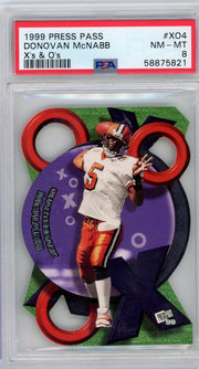 Donovan McNabb 1999 Press Pass X's & O's die-cut PSA 8