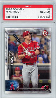 Mike Trout 2016 Bowman #1 PSA 10