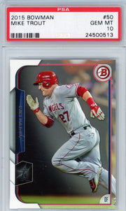 Mike Trout 2015 Bowman #50 PSA 10