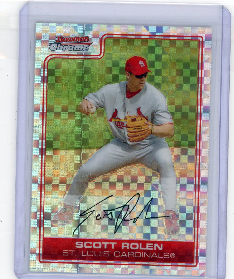 Scott Rolen 2006 Bowman Chrome X-Fractor #'d 182/250