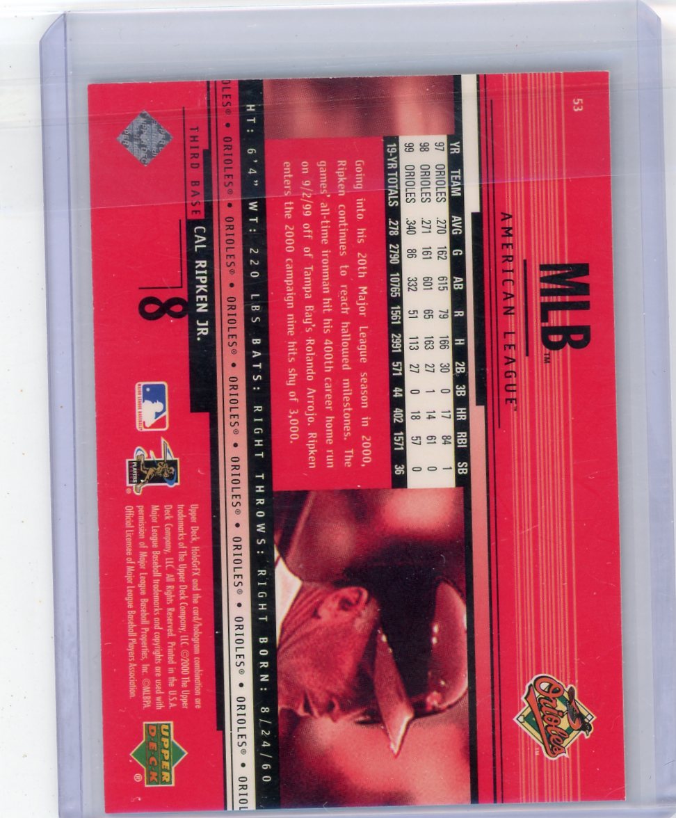 Cal Ripken Jr. 2000 Upper Deck HoloGrFX