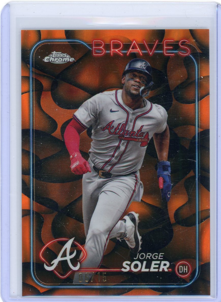 Jorge Soler 2024 Topps Chrome Update Orange/Black lava lamp ref. #'d 06/15