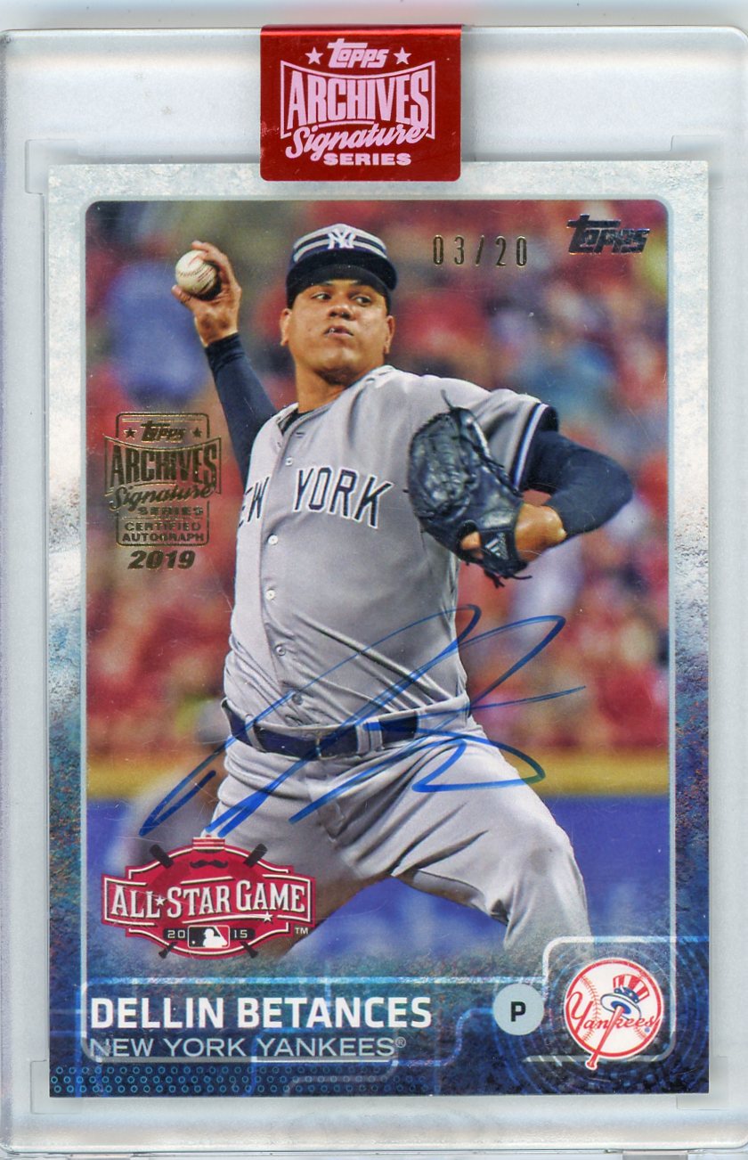 Dellin Betances 2019 Topps Archives Signature '15 Topps auto #'d 03/20