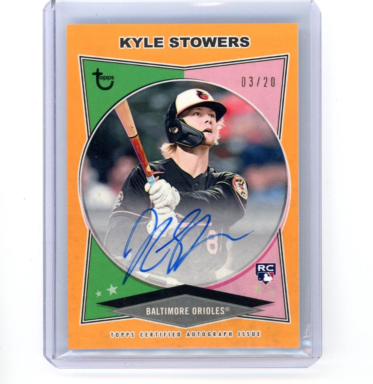 Kyle Stowers 2023 Topps Brooklyn Collection orange autograph #'d 03/20