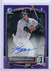 Kevin McGonigle 2025 1st Bowman Chrome autograph purple refractor #'d 089/250