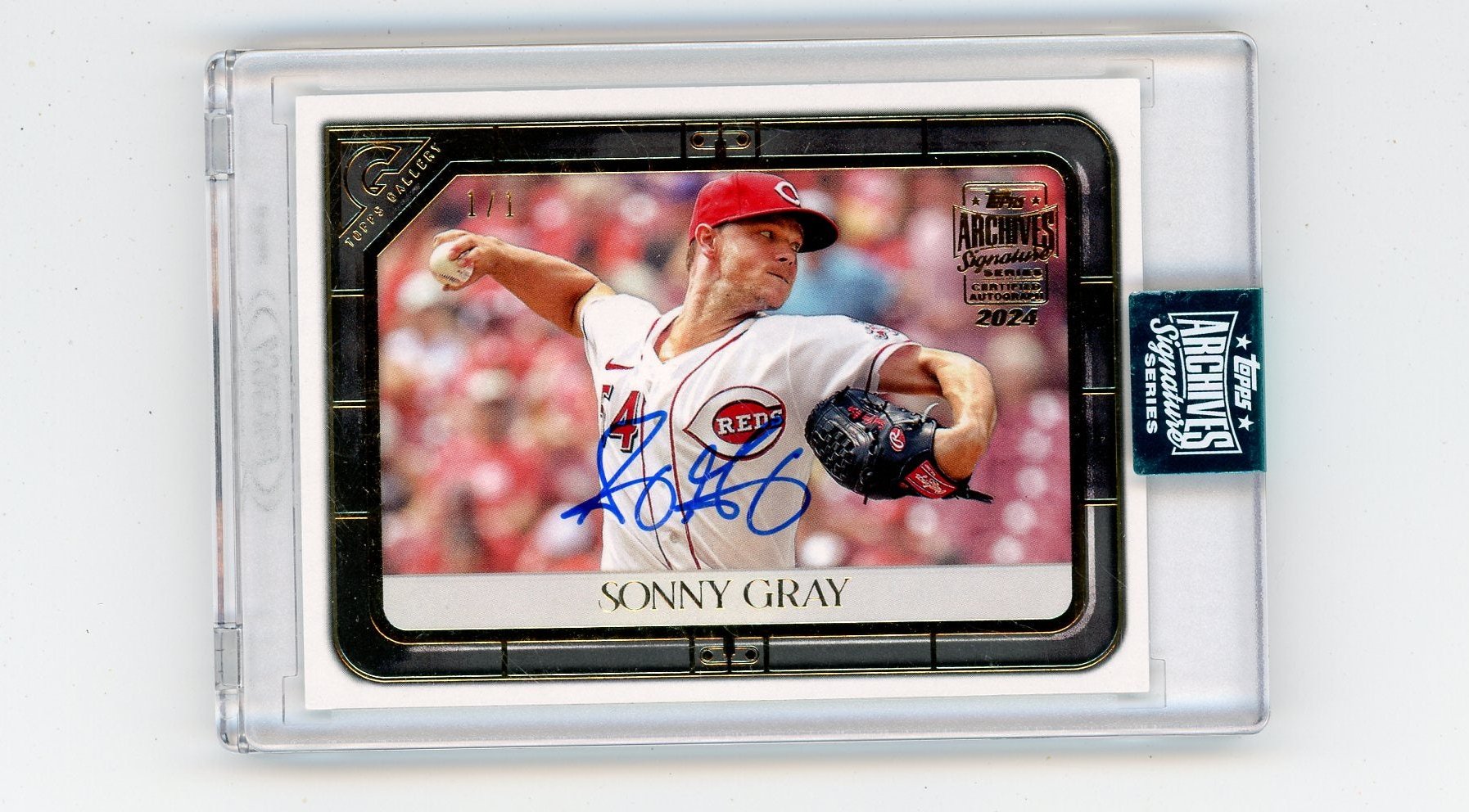 Sonny Gray 2024 Topps Archives Signature '21 Gallery autograph #'d 1/1