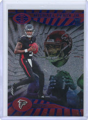 Michael Penix Jr. 2024 Panini Illusions Red Blue Stardust RC
