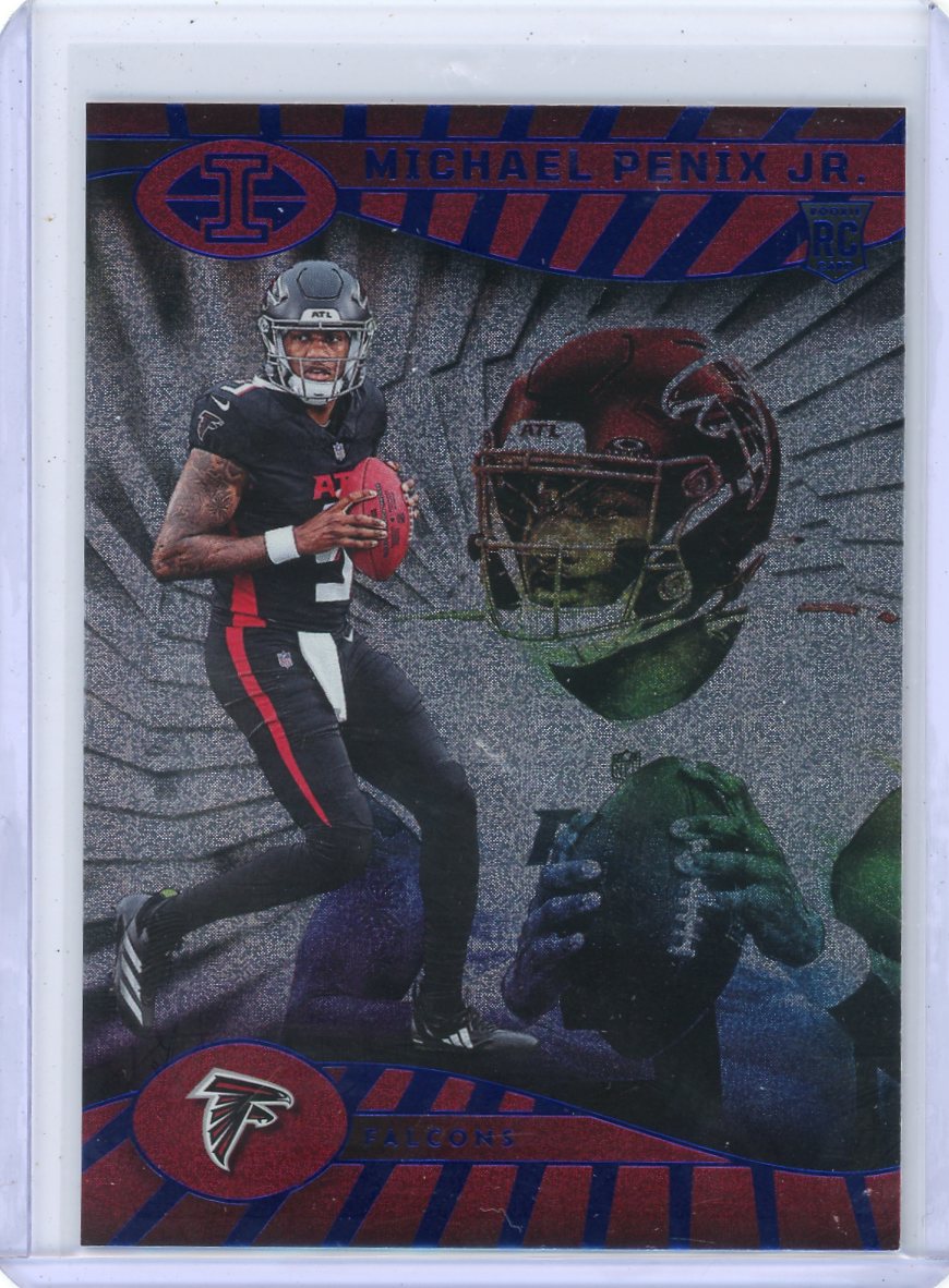 Michael Penix Jr. 2024 Panini Illusions Red Blue Stardust RC