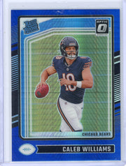 Caleb Williams 2024 Panini Donruss Optic Rated Rookie Blue Hyper Prizm