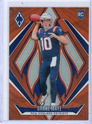 Drake Maye 2024 Panini Phoenix Orange Fade Prizm RC