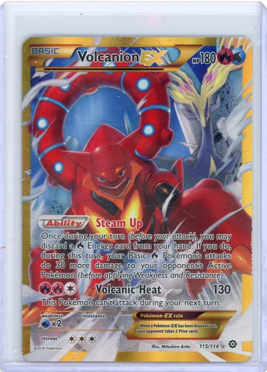 Volcanion EX Pokémon XY Steam Siege Gold Secret Rare #115/114