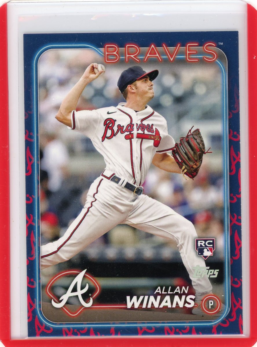 Allan Winans 2024 Topps Team Logo Atlanta Braves SSP rookie card