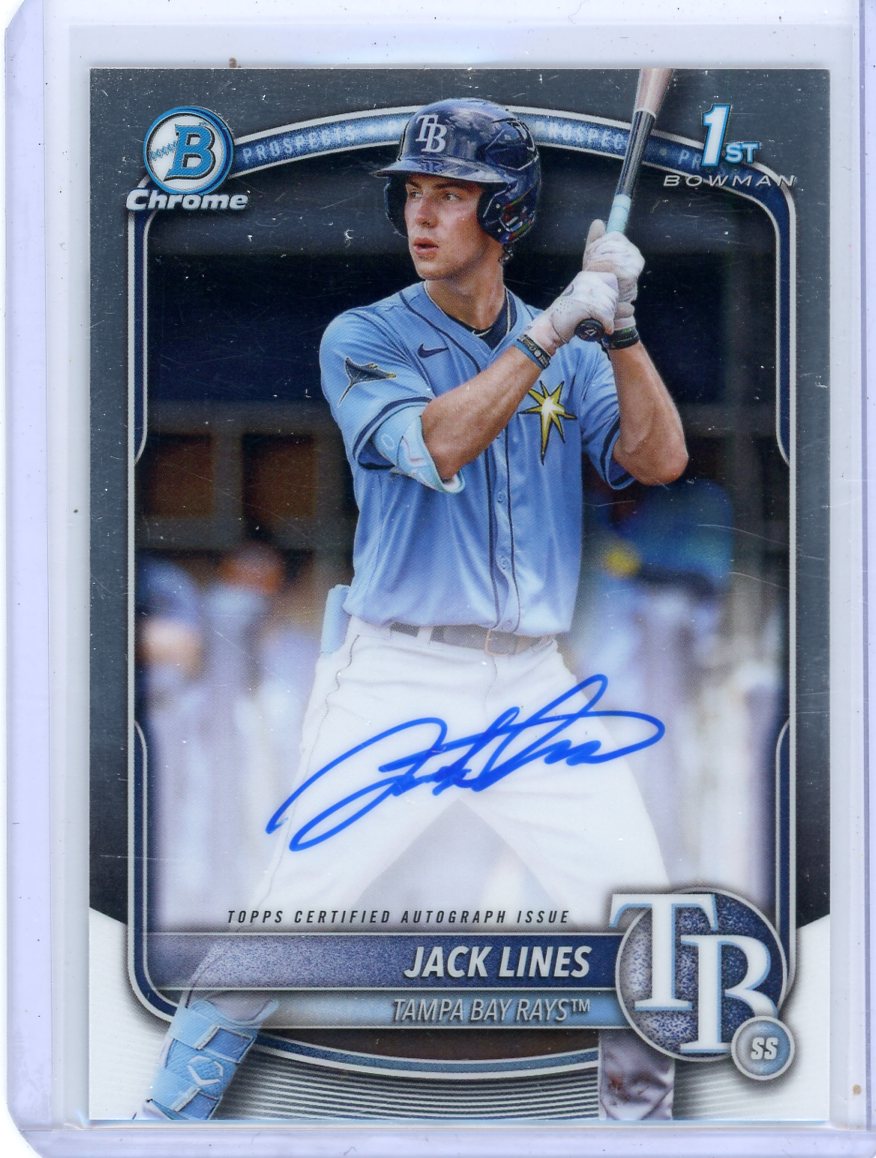 Jack Lines 2025 1st Bowman Chrome autograph