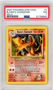 Blaine's Charizard Pokémon Gym Challenge Holo #2/132 PSA 7