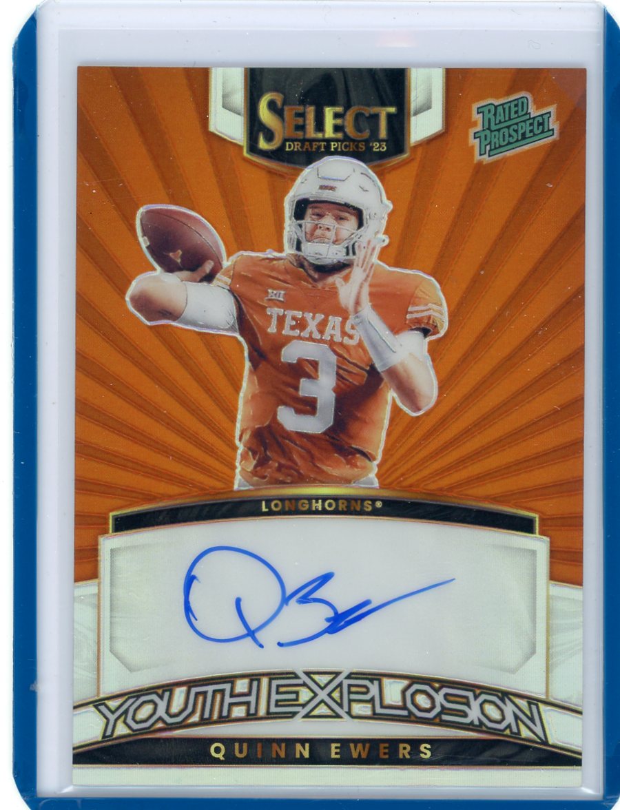 Quinn Ewers 2023-24 Panini Select Youth Explosion NT Insert autograph orange prizm #'d 22/49