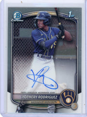 Yophery Rodriguez 2025 1st Bowman Chrome autograph