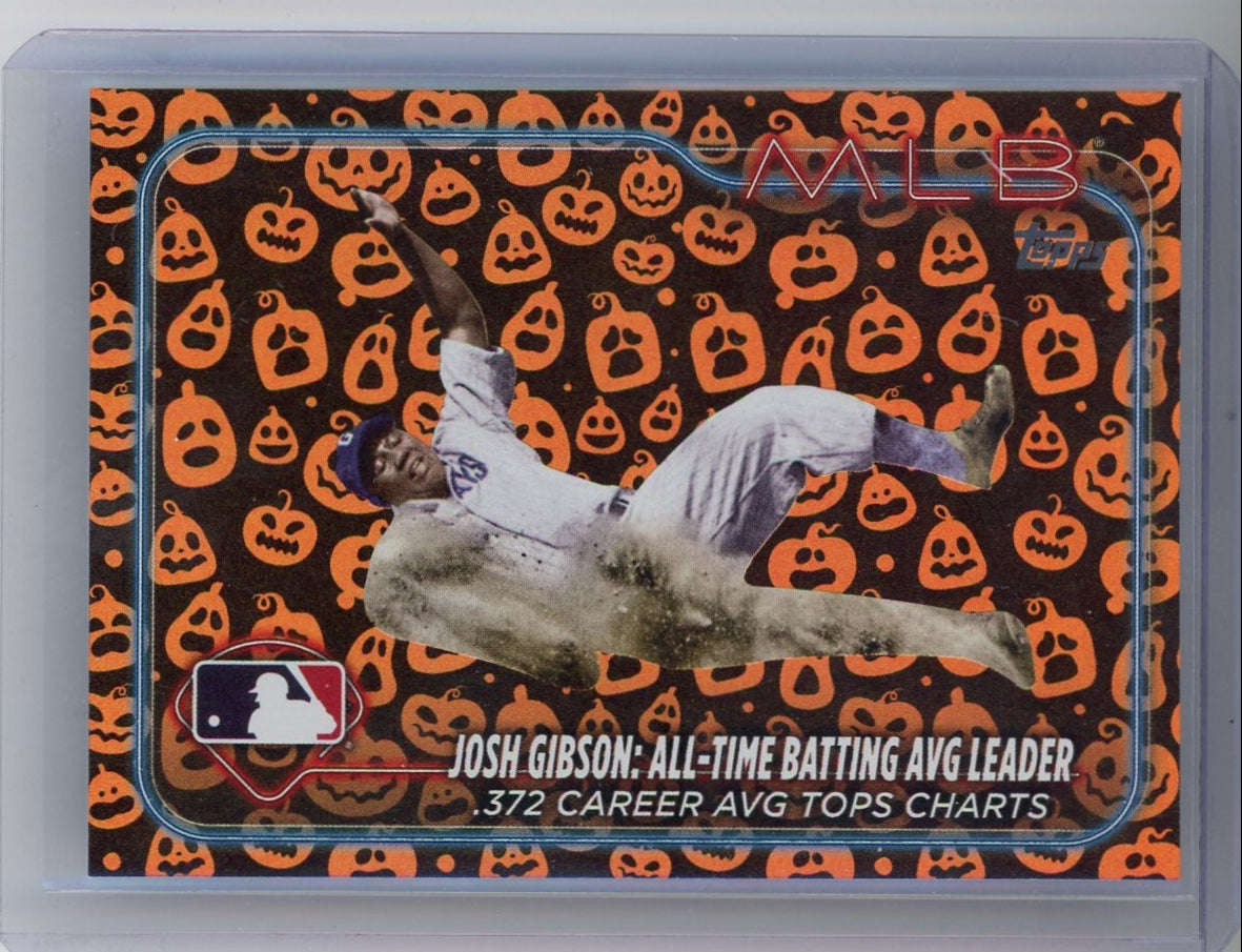 Josh Gibson 2024 Topps Update Jack-o'-lantern foil sp