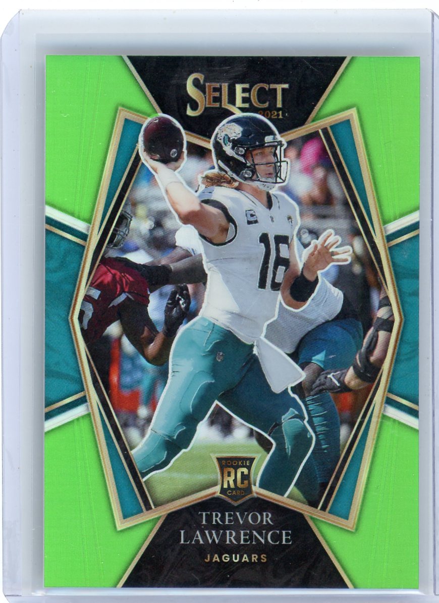 Trevor Lawrence 2021 Panini Select Neon Green Rookie #'d 46/49