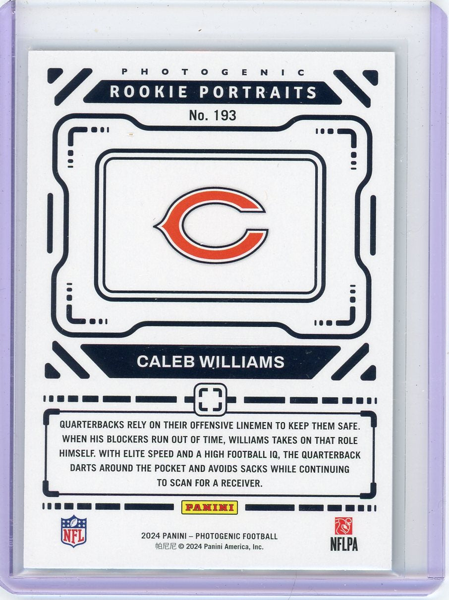 Caleb Williams 2024 Panini Photogenic rookie card