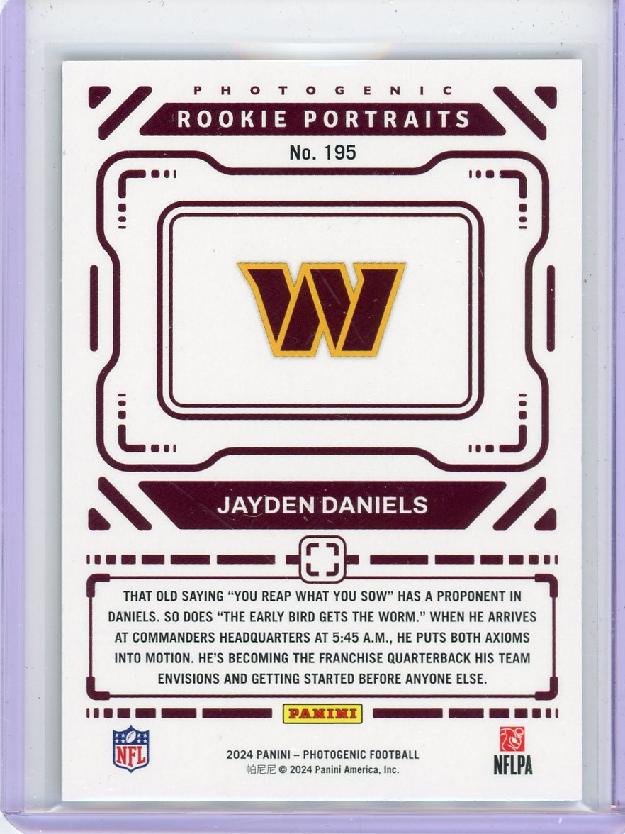 Jayden Daniels 2024 Panini Photogenic rookie card