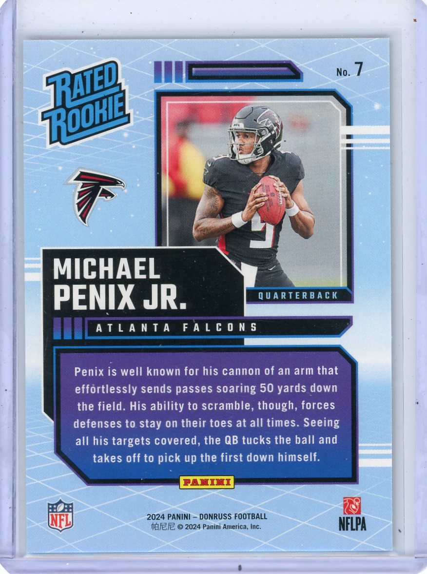 Michael Penix Jr. 2024 Panini Donruss Retro rookie card
