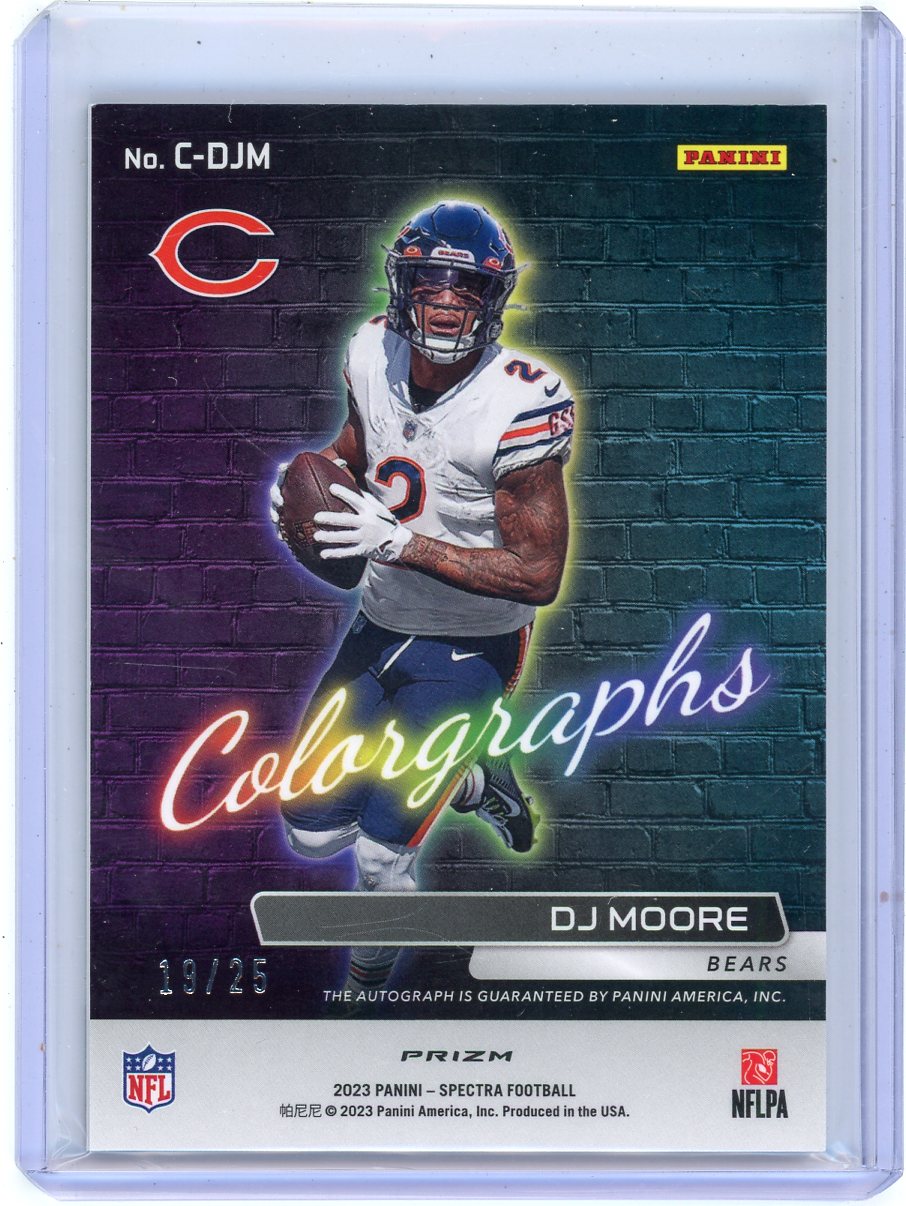 DJ Moore 2023 Panini Spectra Colorgraphs Autograph Meta #'d 19/25