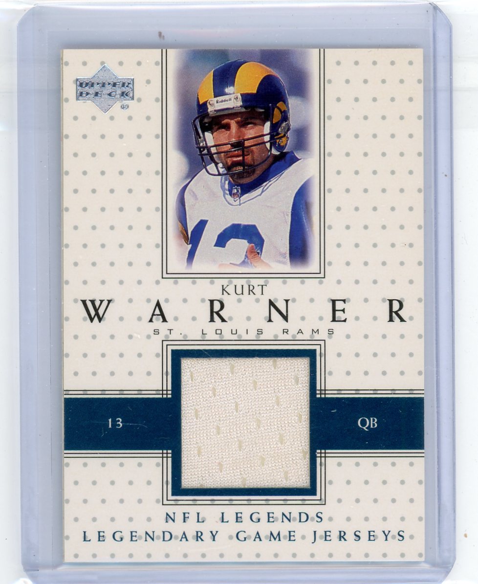 Kurt Warner 2000 Upper Deck Legendary Game Jerseys auth. game-worn jersey relic