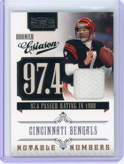 Boomer Esiason 2011 Panini National Treasures Notable Numbers auth. game-used jersey relic #'d 39/99