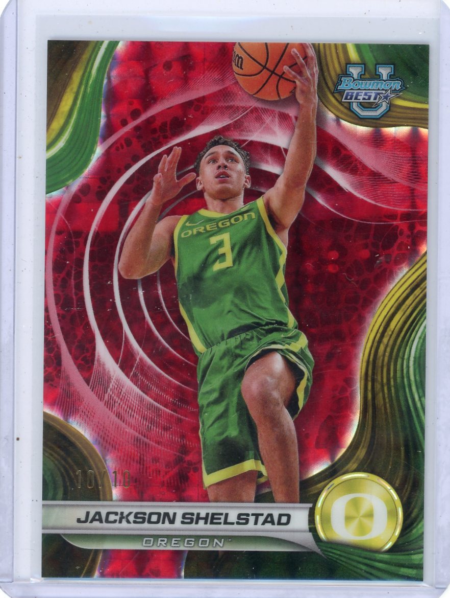 Jackson Shelstad 2025 Bowman University Best red geometric ref. #'d 10/10
