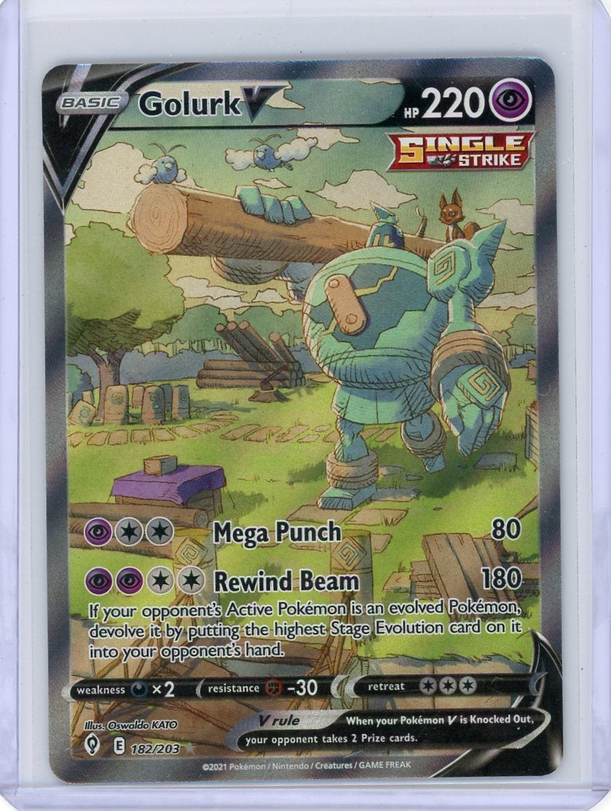 Golurk V Pokémon Evolving Skies Alternate Full-Art #182/203
