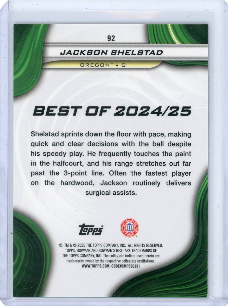 Jackson Shelstad 2025 Bowman University Best red geometric ref. #'d 10/10