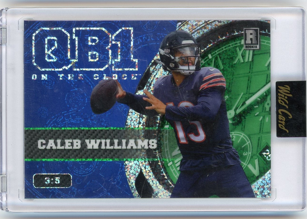 Caleb Williams 2023 Wild Card QB On the Clock rookie card #'d 3/5