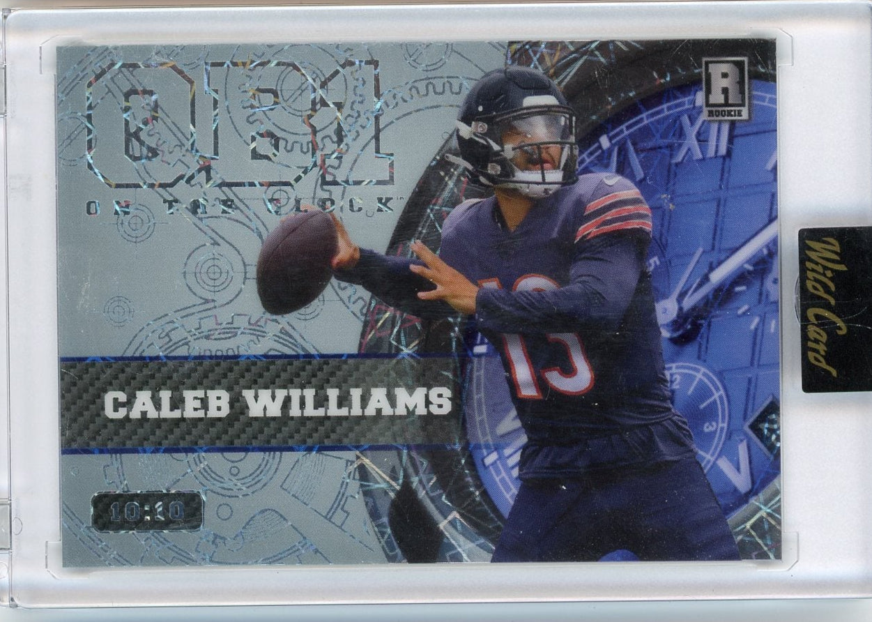 Caleb Williams 2023 Wild Card QB On the Clock rookie card #'d 10/10